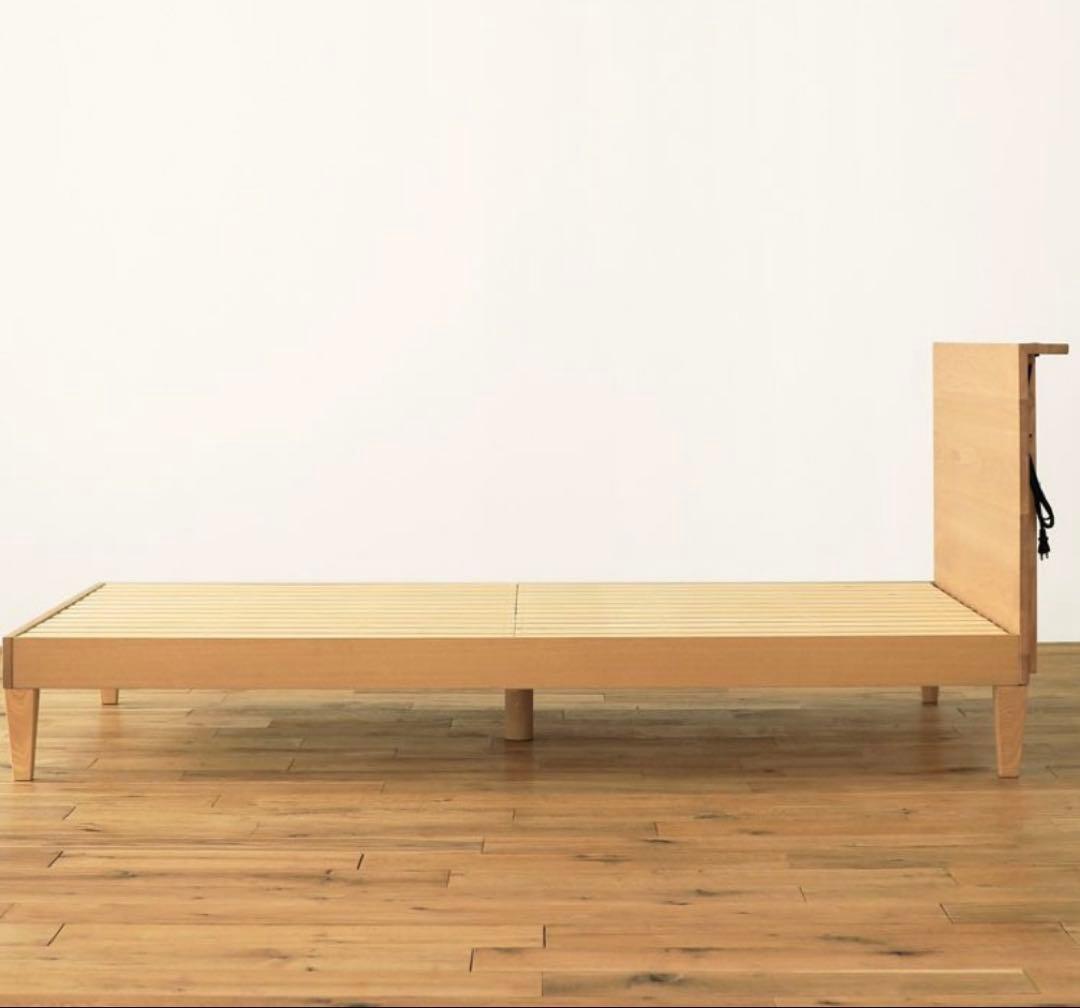 無垢ベッドフレーム folk／NA ダブルサイズ(10/12発送)
