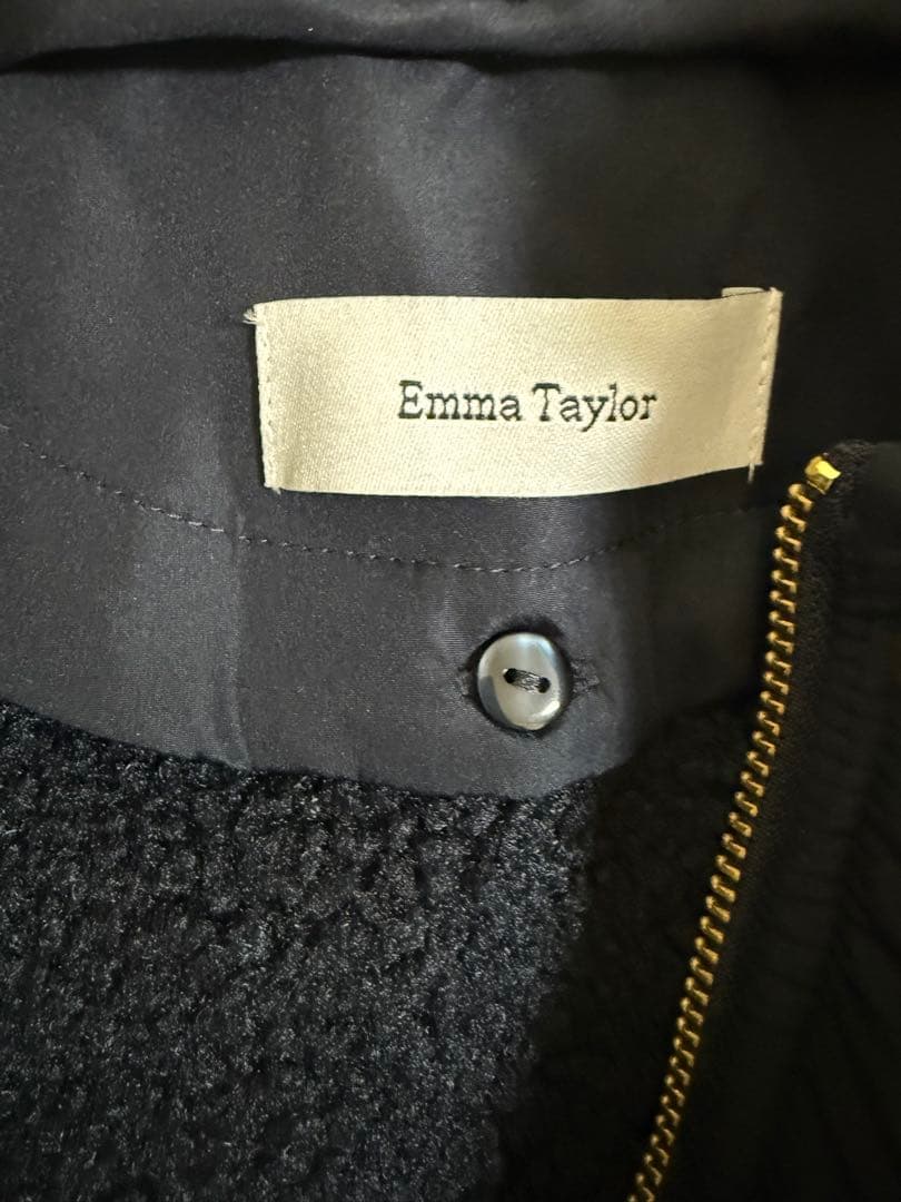 EmmaTaylorミリタリーキルティングドロストハーフコート　ネイビー（36）