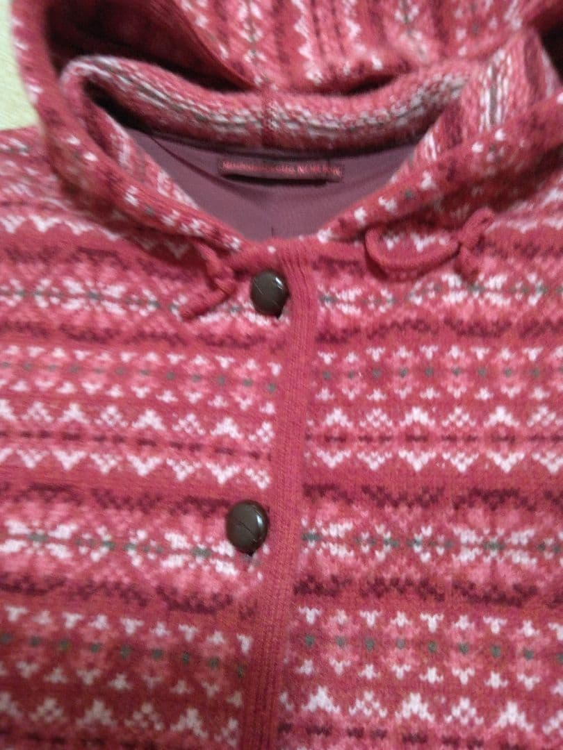 マドモアゼルノンノン フード付きニットコート