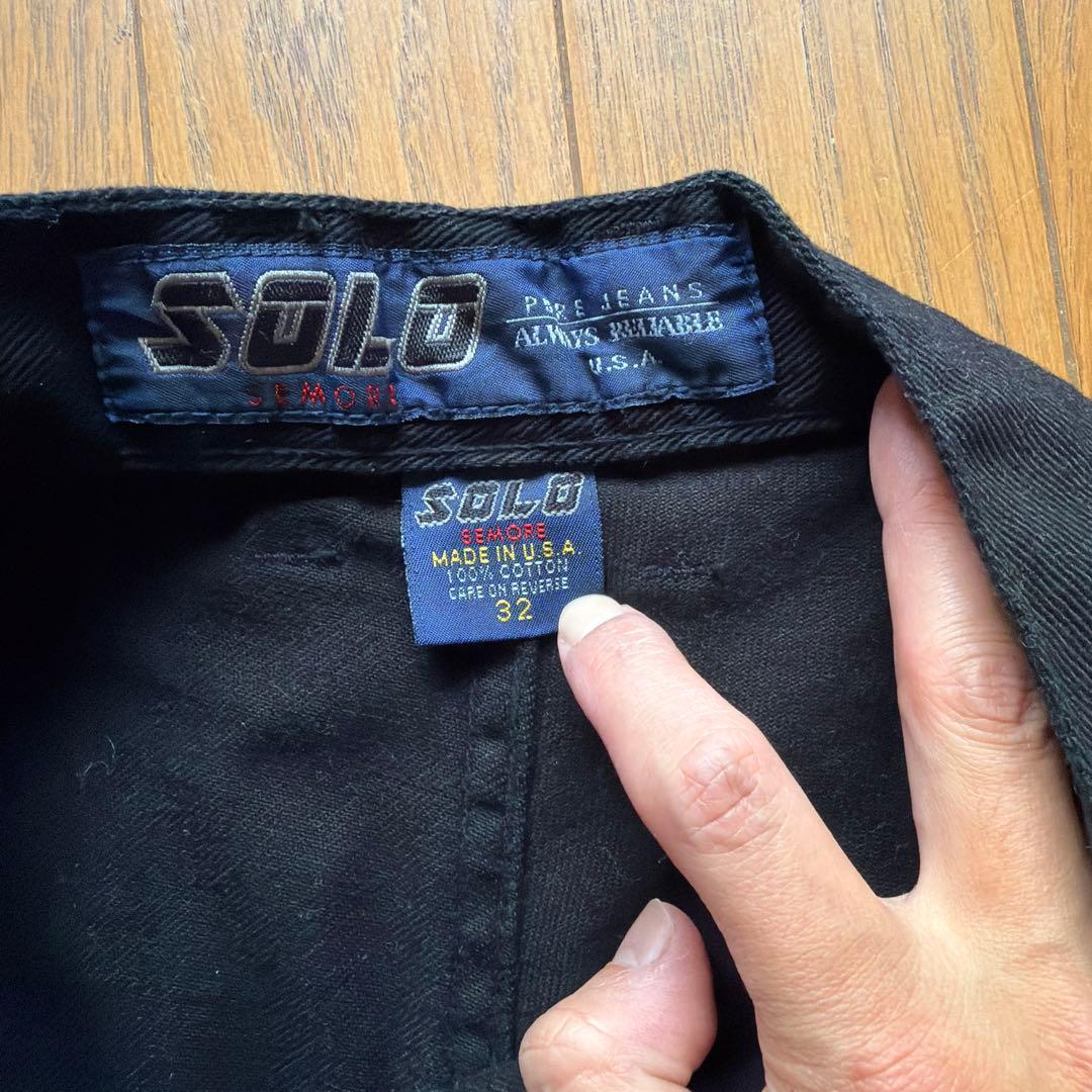 アメリカ製SOLO ワークパンツ サイズ32 黒