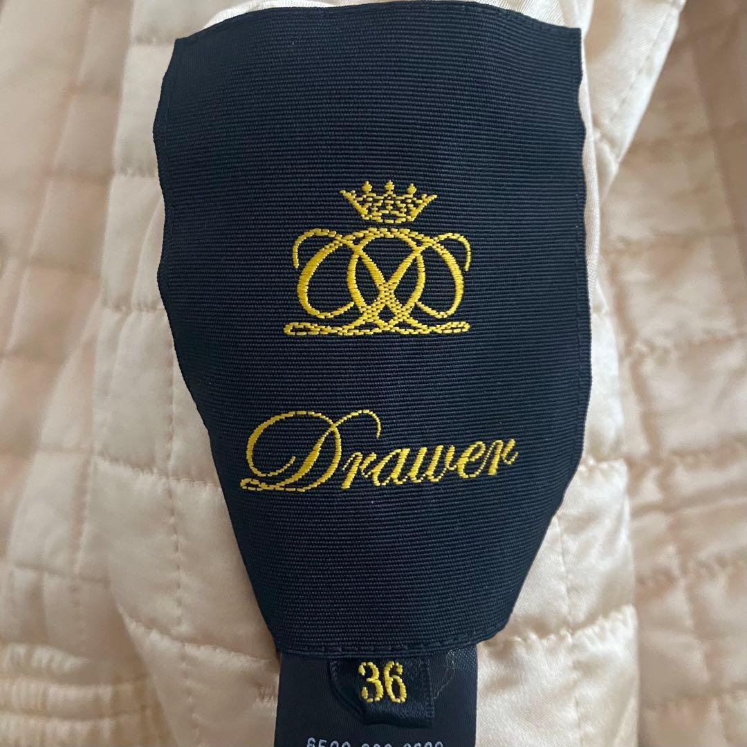 美品 ドゥロワー シルクポリエステルキルトジャケット リアルダウン ロゴma1