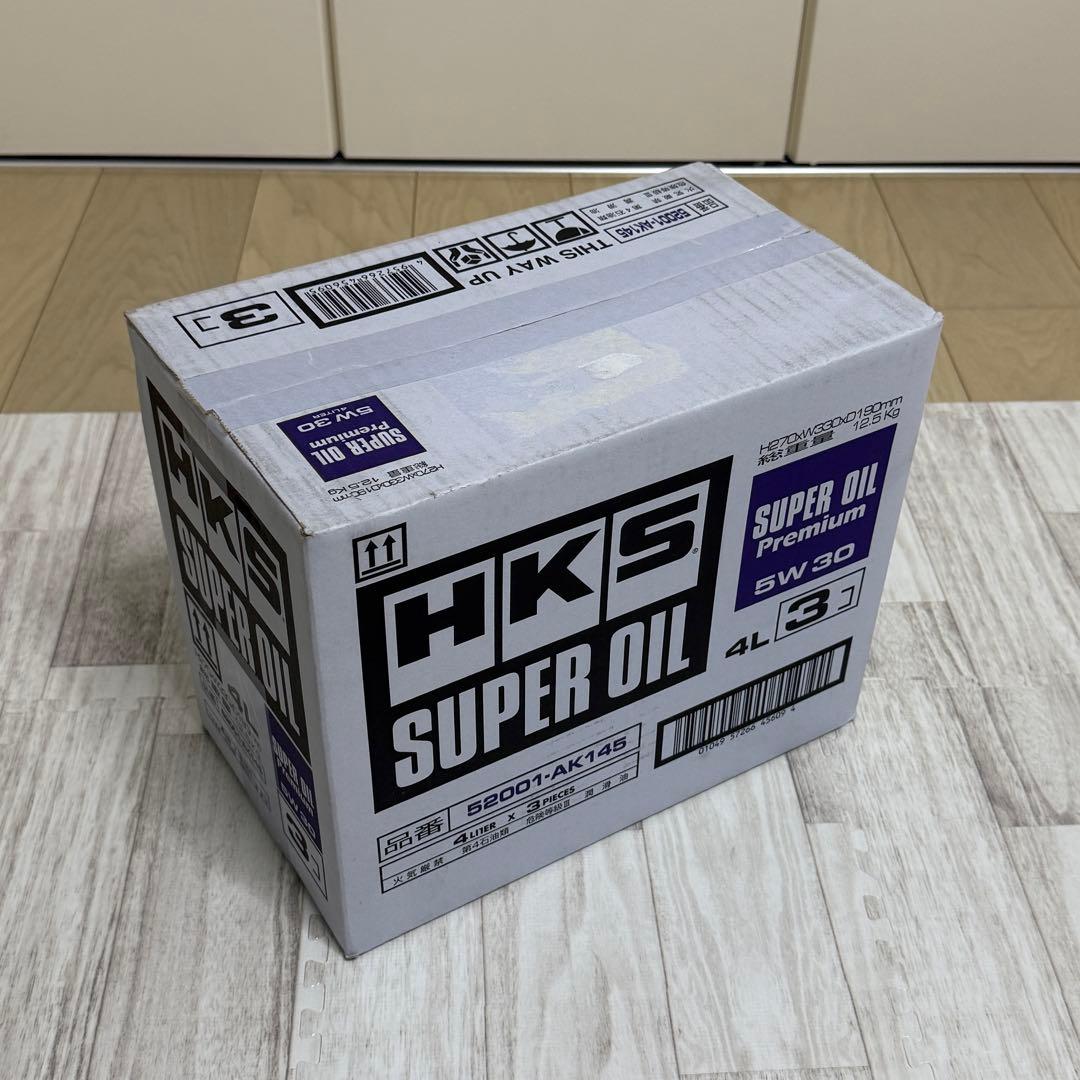 未開封 HKS SUPER OIL 5W-30 4L×3