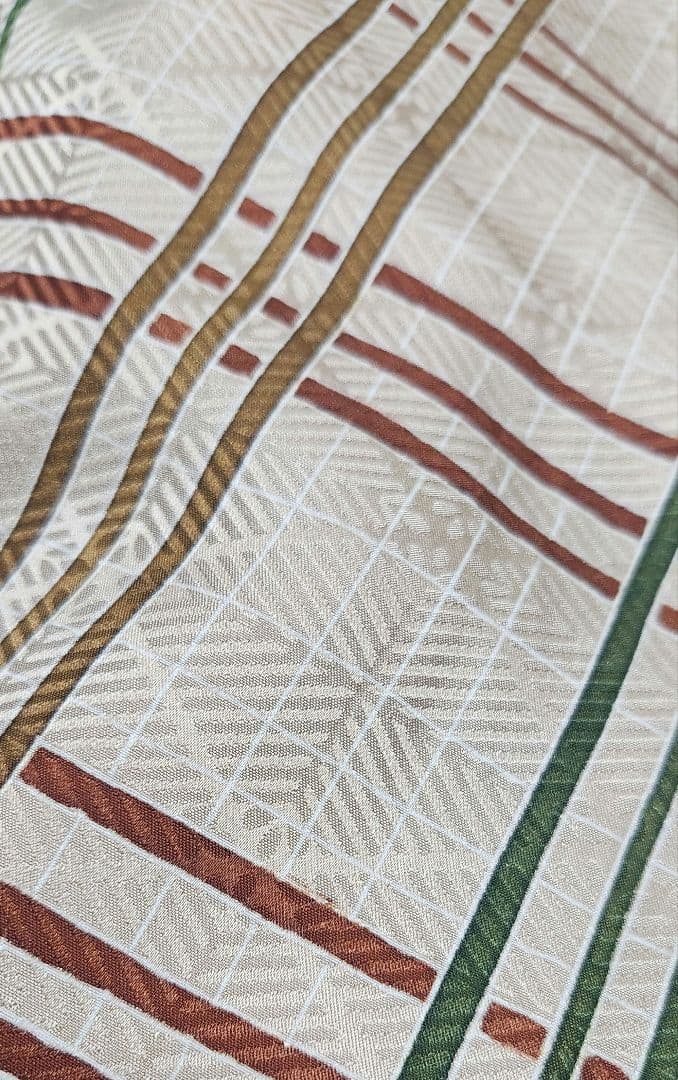 未使用　正絹　お宮参り　七五三　産着　初着　祝着　チェック　男の子　子供用着物