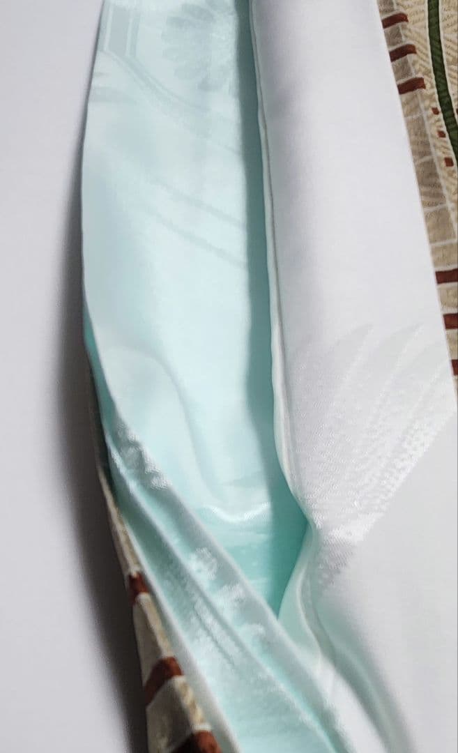 未使用　正絹　お宮参り　七五三　産着　初着　祝着　チェック　男の子　子供用着物