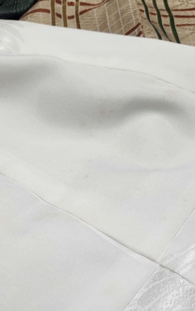 未使用　正絹　お宮参り　七五三　産着　初着　祝着　チェック　男の子　子供用着物