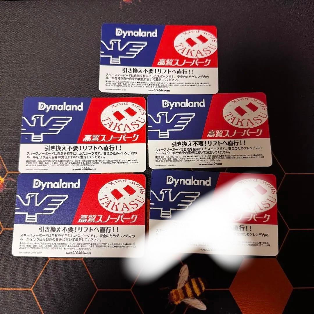 ダイナランド　高鷲スノーパーク　共通リフト券 4枚