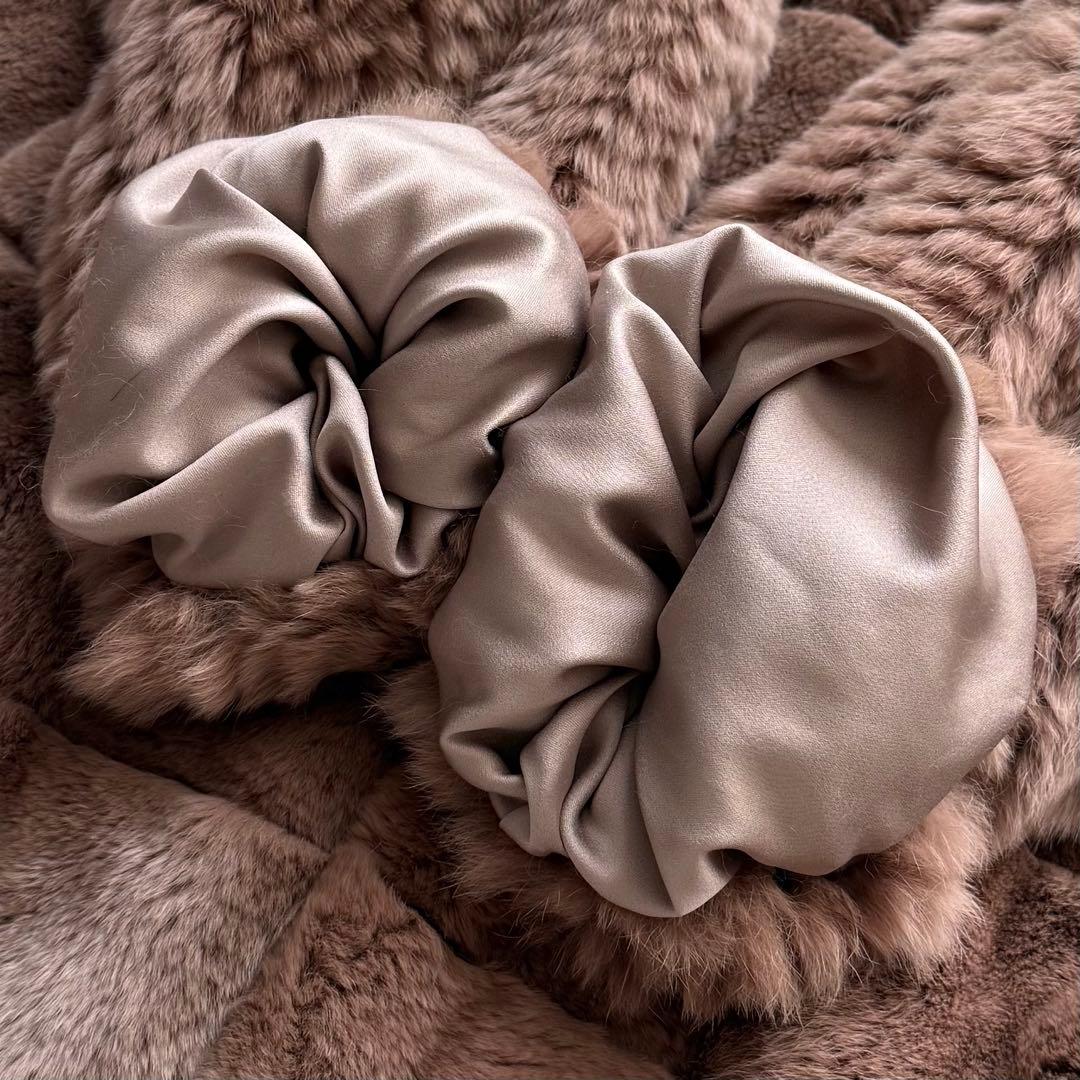 本毛皮☆グレースコンチネンタル diagram レッキスラビットファー フード