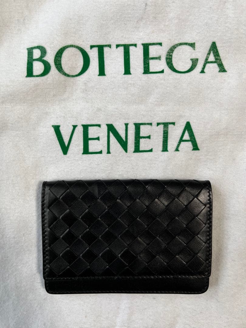 【美品】BOTTEGA VENETA ブラック名刺入れ