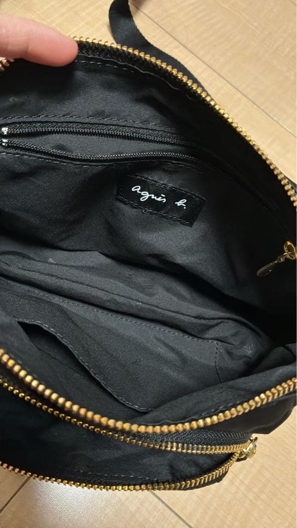 アニエスベー カメラ型ショルダーバッグ ブラック