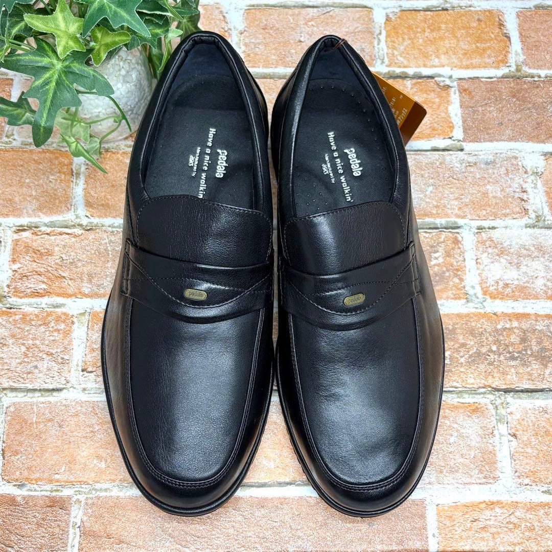 未使用✨pedala ペダラ レザースリッポン 24 ローファー ブラック 本革