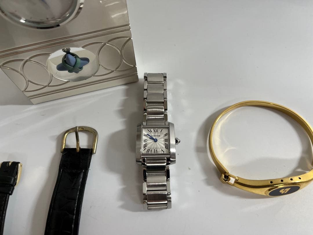 遺品整理グッズ　クォーツ時計 ステンレススチールバンド