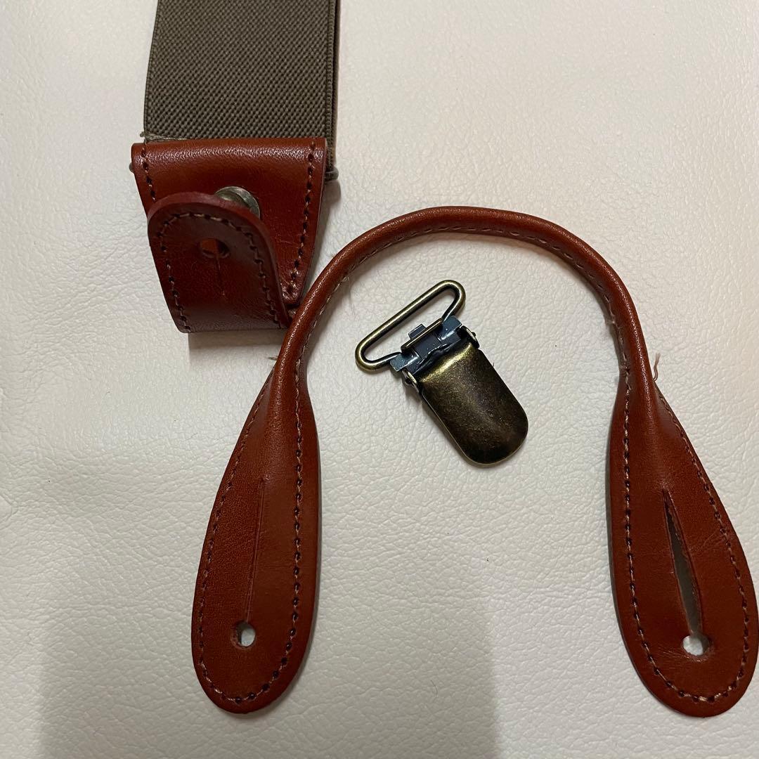 新品　オルゲイユ　ORGUEILミリタリー サスペンダー ブラウン カーキ