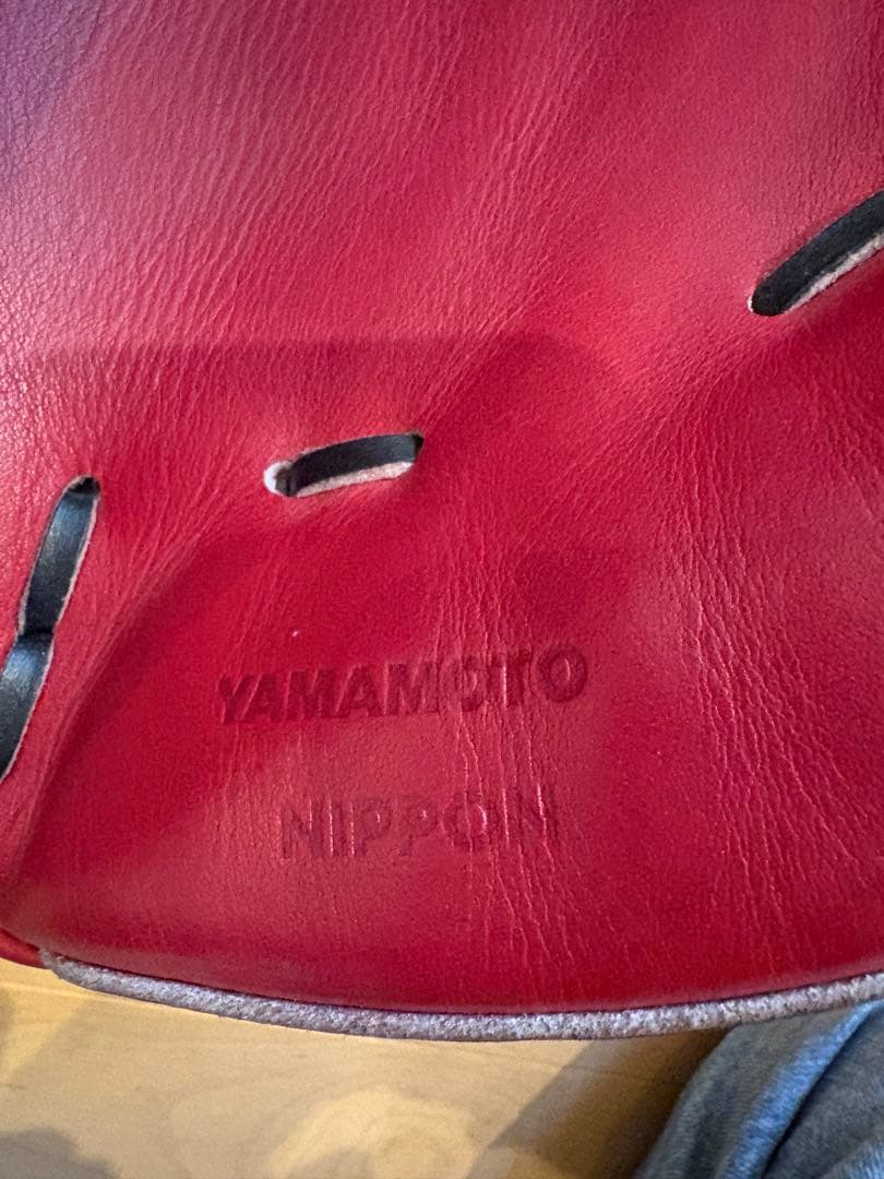 山本グラブスタジオ　YGS硬式キャッチャーミット 響鳴　赤　硬式　軟式　ソフト