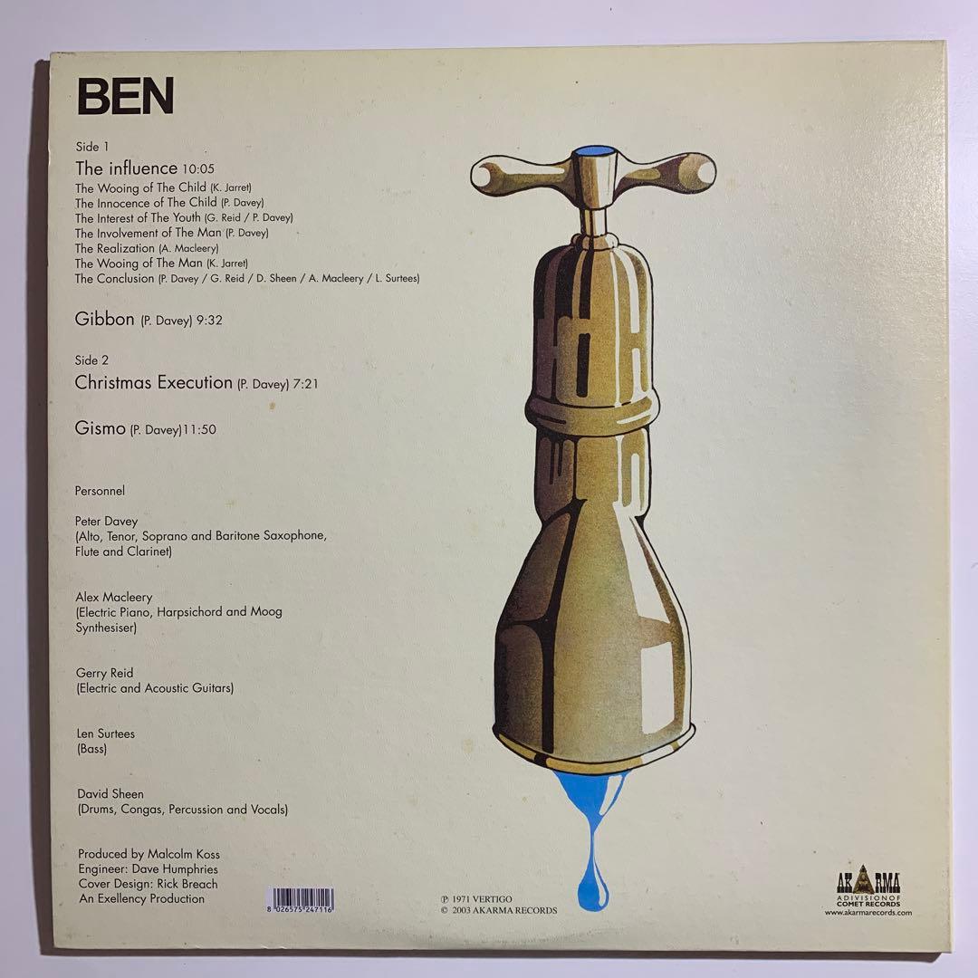 BEN VERTIGO 英JAZZ ROCK SOFT MACHINE