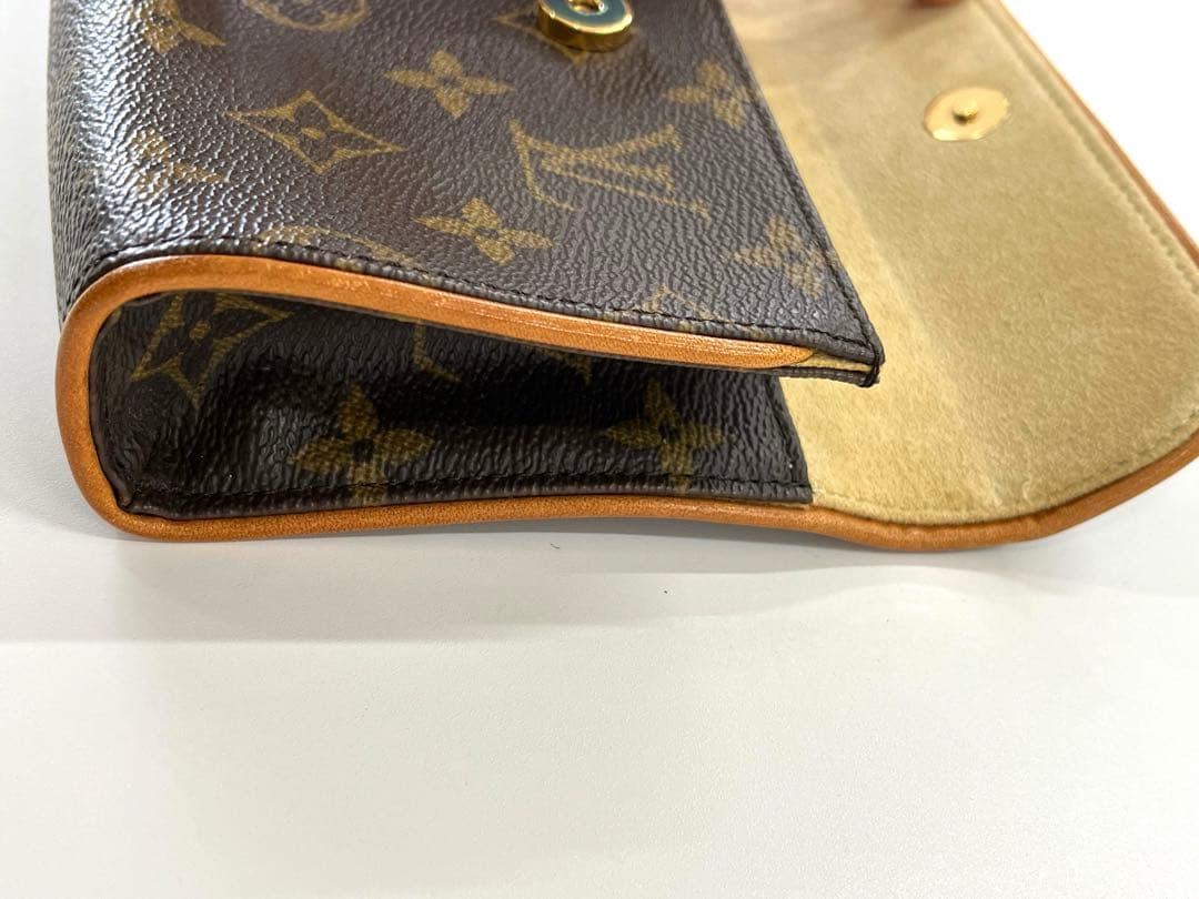 ルイヴィトン　ポシェットフロランティーヌ　ウエストバッグ　モノグラム　ブラウン