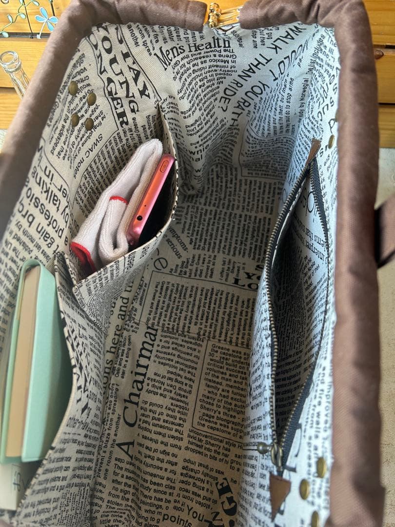 ともりん♡ニューム口金バッグ♡英字おとこ前 イケメンバッグ