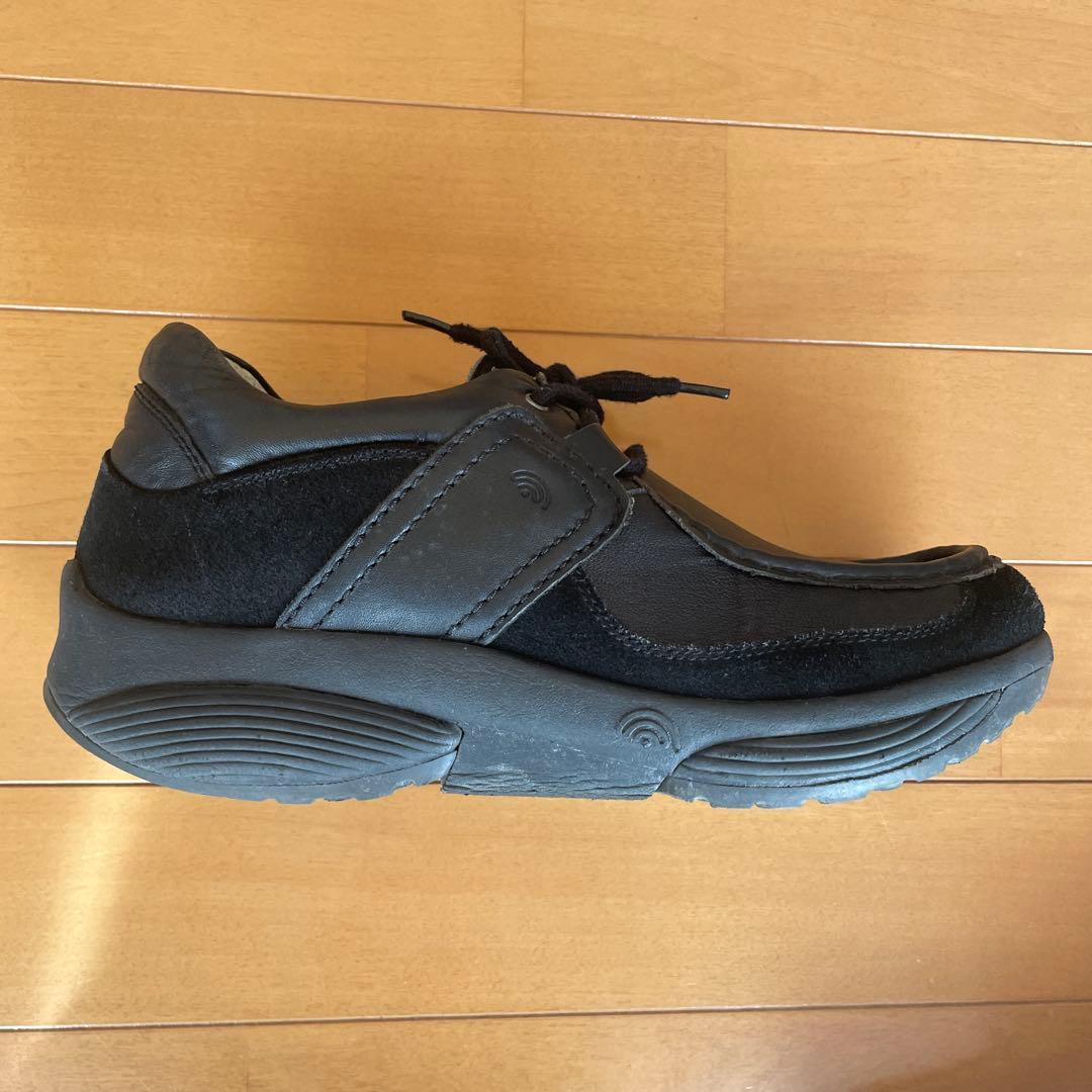 のさかストレッチウォーカー 41 黒 レザースエードシューズ インソールなし