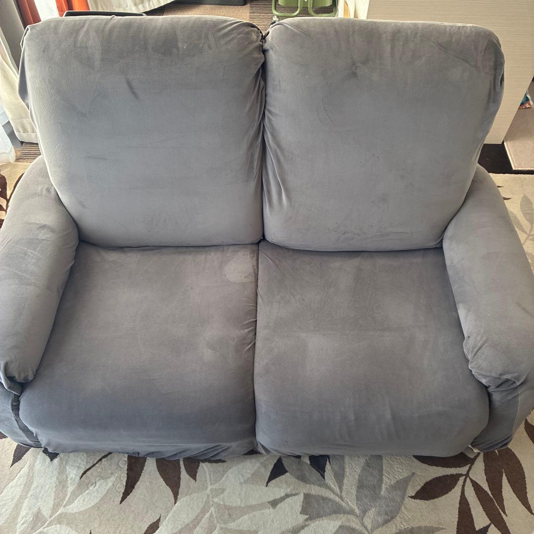 【90日限定出品 】ニトリNビリーバ 布　電動リクライニング2人掛けソファ