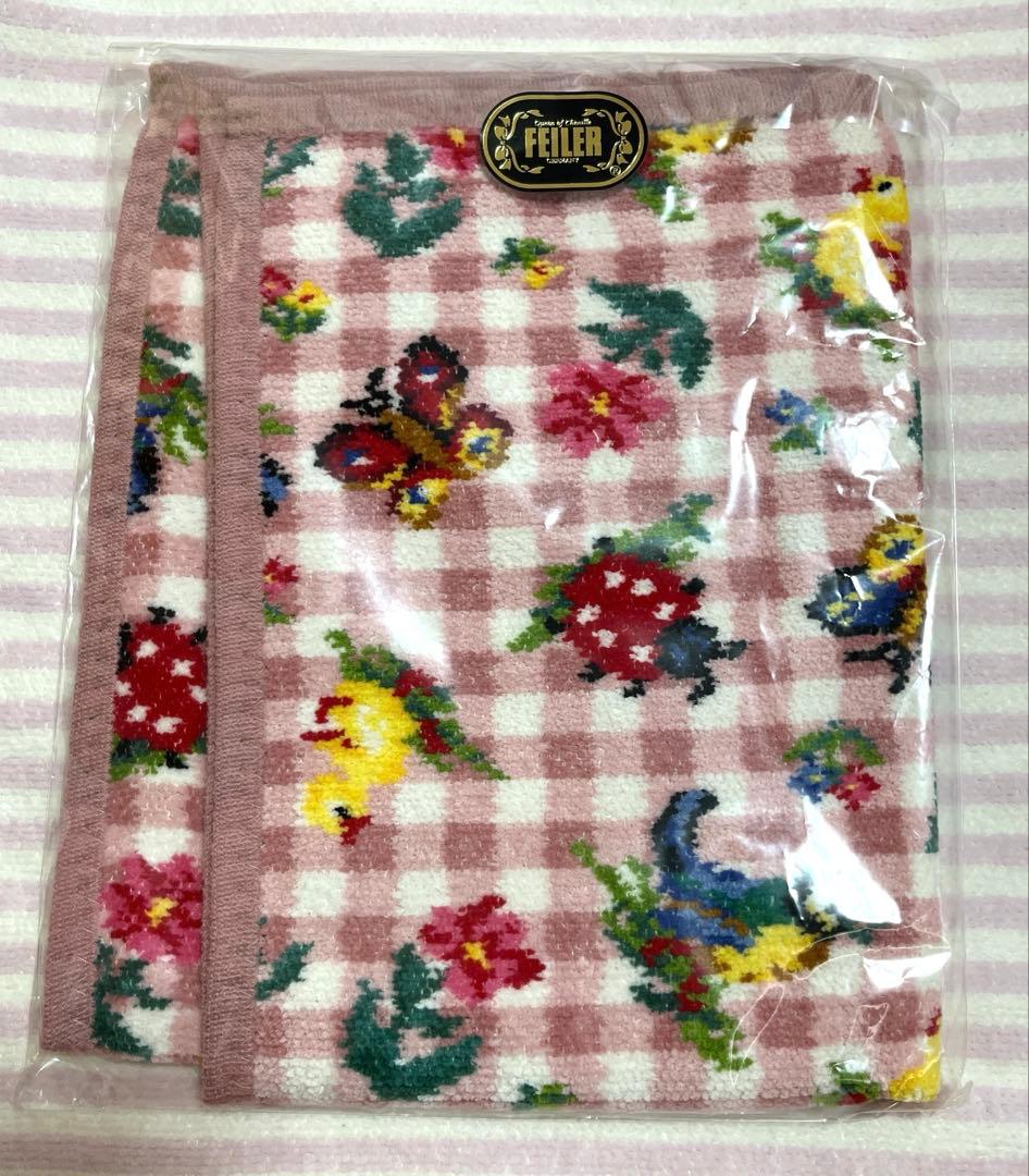 【新品】フェイラー ハイジチェック ゲストタオル ペールピンク 完売品