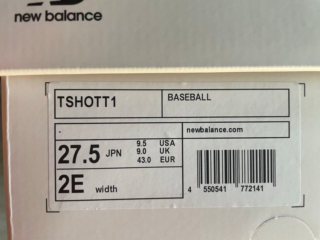 大谷翔平モデル　野球　トレーニングシューズ　新品未使用　27.5cm