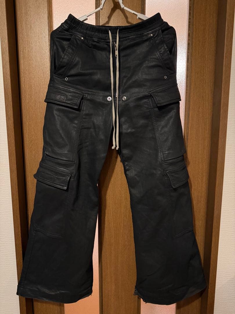 RICK OWENS DRKSHDWジャンボベラカーゴパンツ コーティングWAX