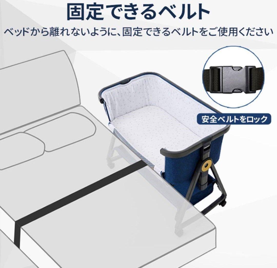 ベビーベッド HZDMJ グレー 折りたたみ　移動式