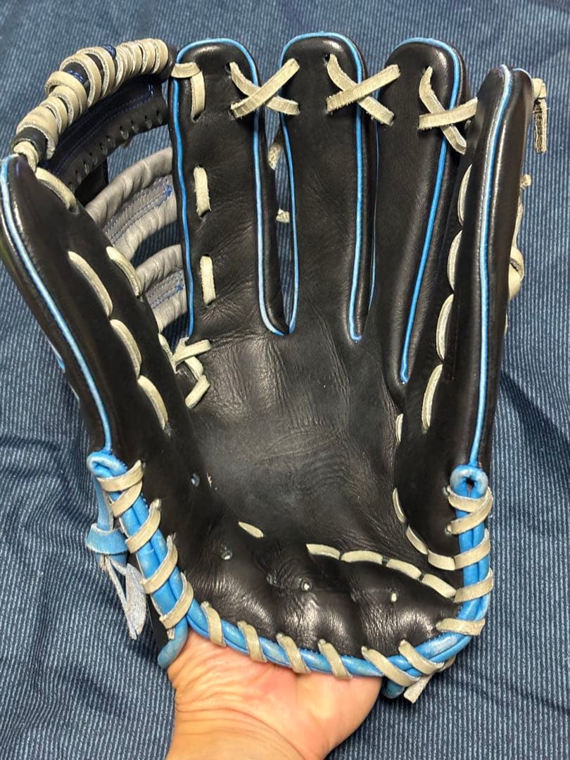 久保田スラッガー　SLUGGER 軟式グローブ 外野用 黒/青