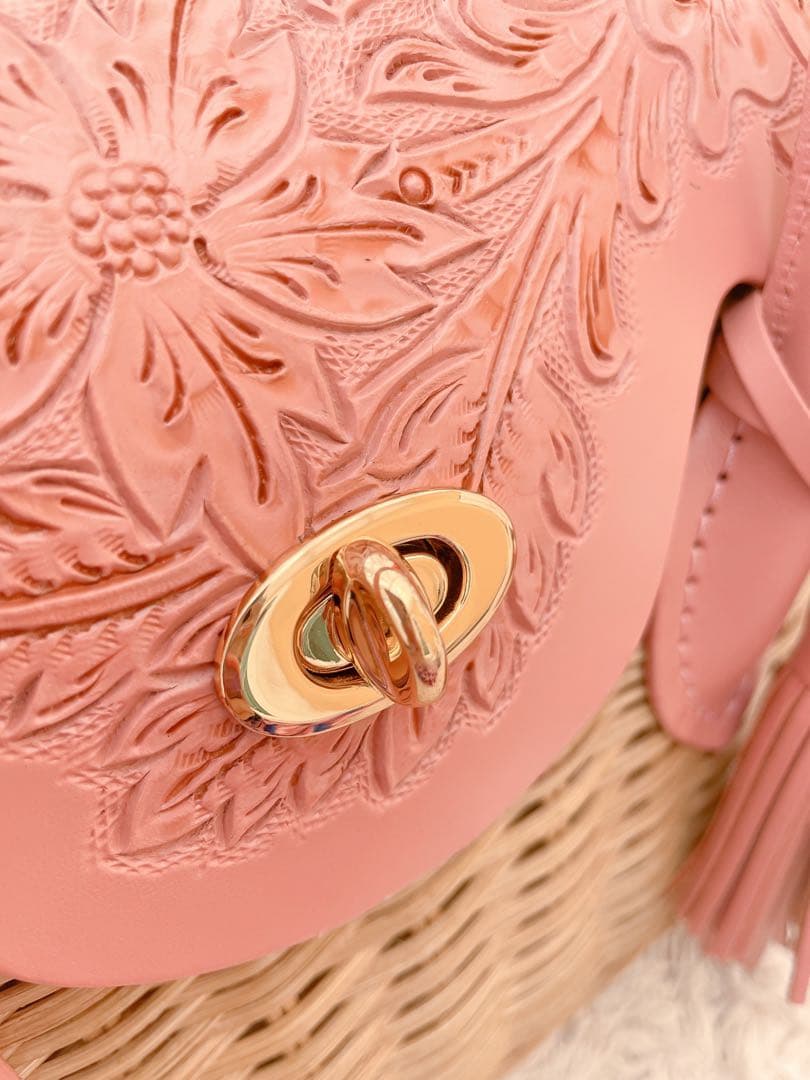 グレースコンチネンタル カービング カゴバッグCarving Basket MS