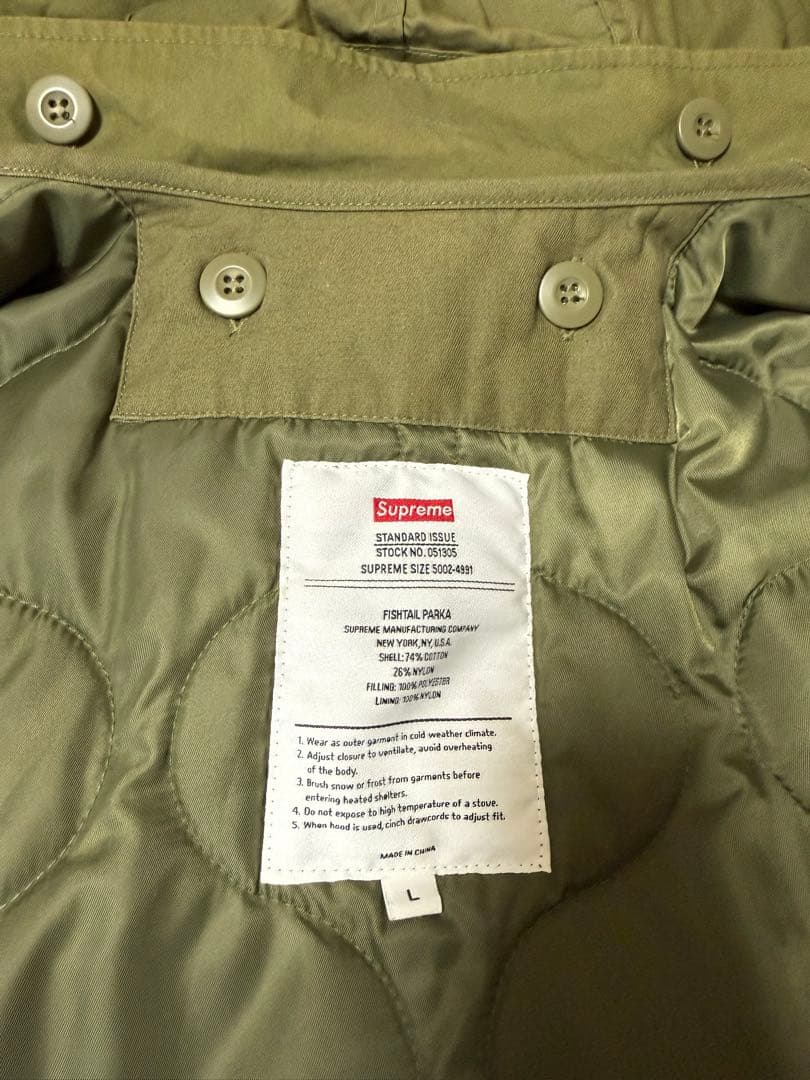 Supreme 24ss モッズコート オリーブ 中綿入り ３回ほど短時間着用