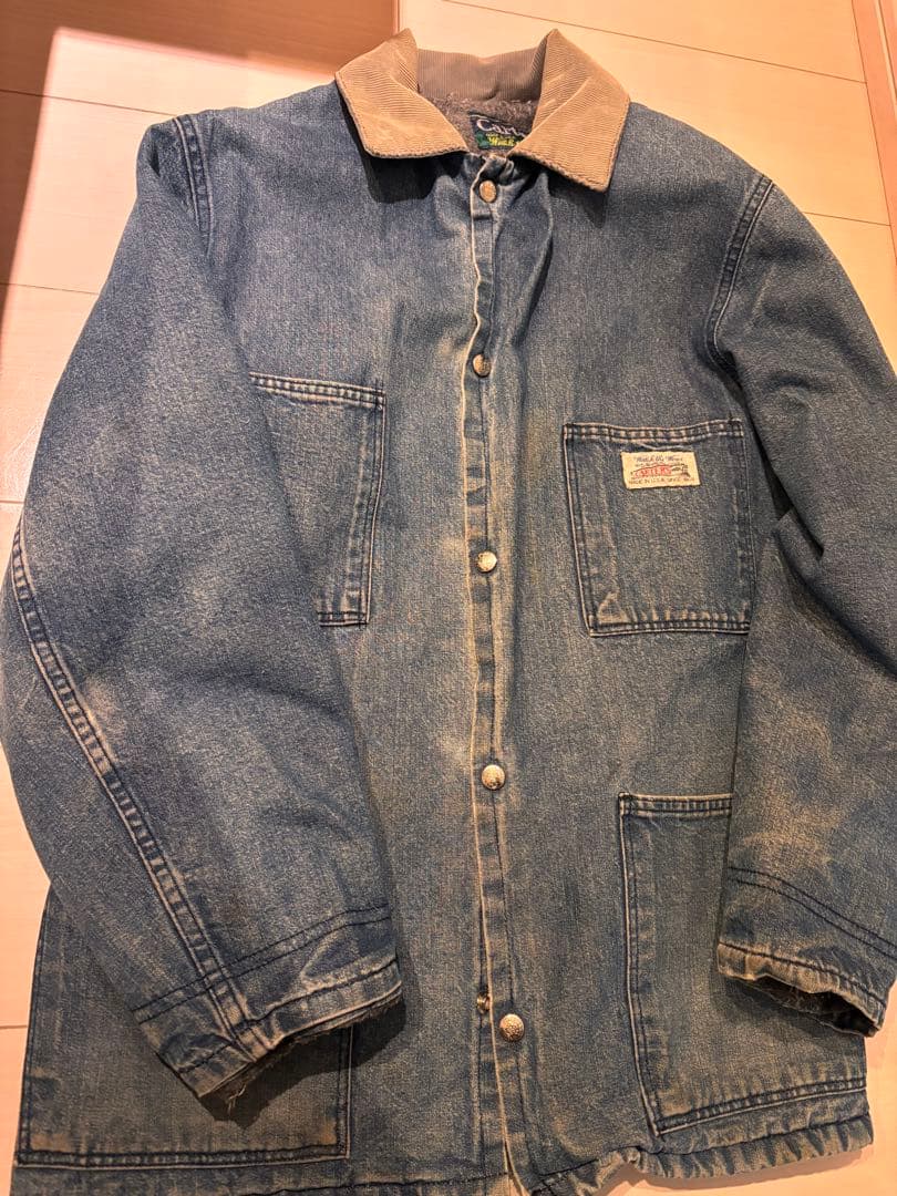 希少カーターズcarters70-80S 列車タグ襟コーデュロイカバーオール38