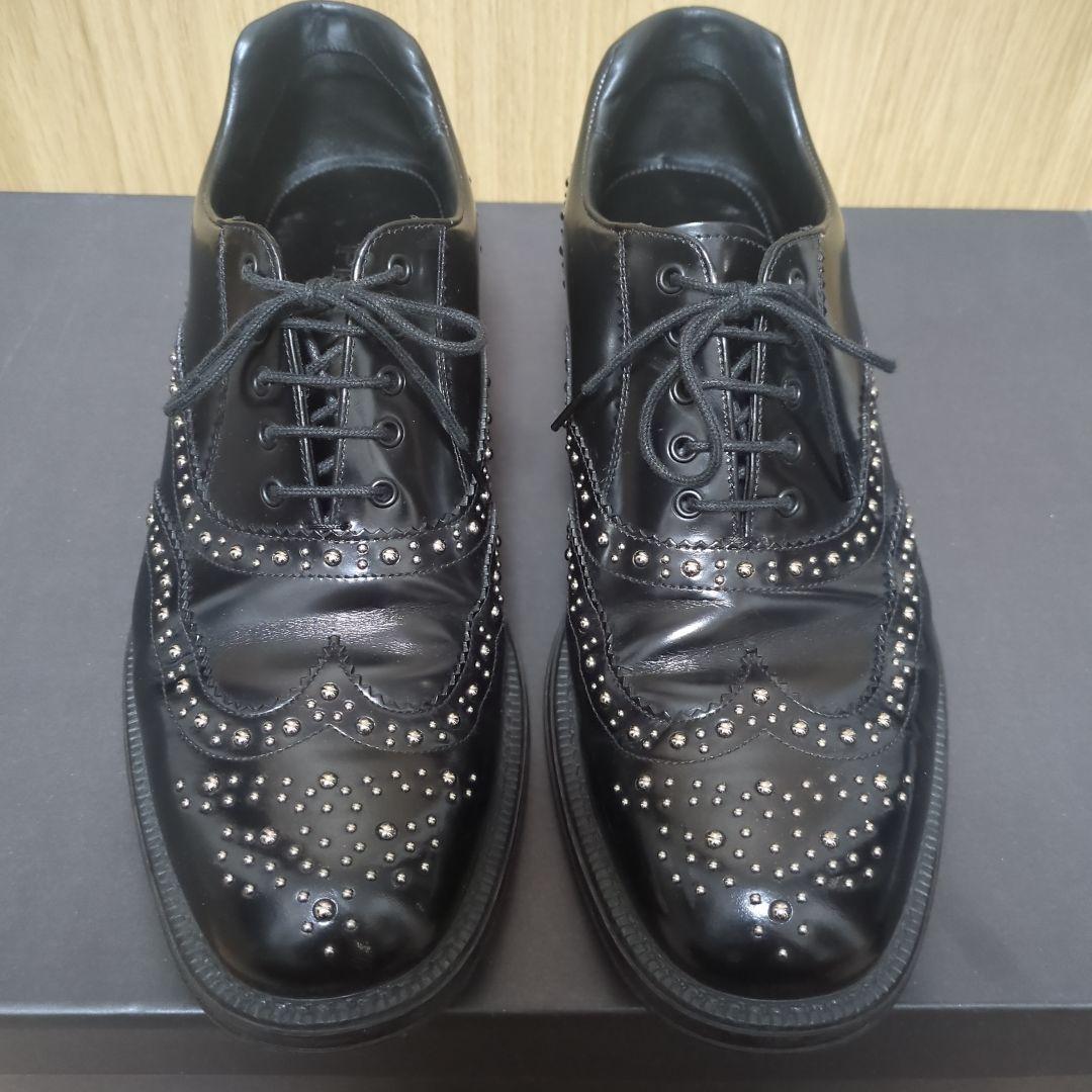 PRADA　オックスフォード ドレスシューズ リベット7 1/2