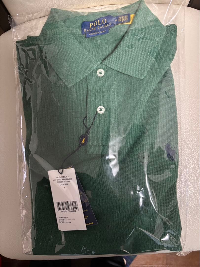 ポロシャツ　カスタムスリムフィット　ラルフローレン　真贋QR　新品未開封　M