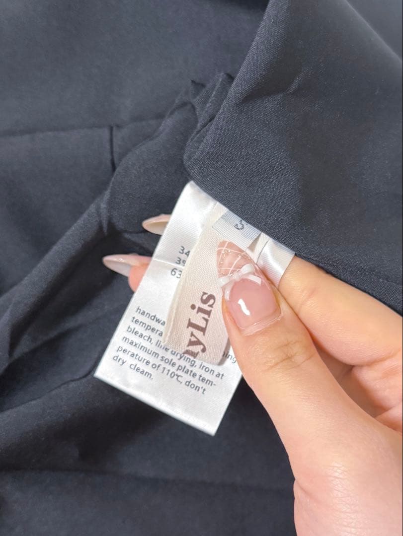 BunnyLis ファーボレロチェックミニワンピ ワンピース 黒 S