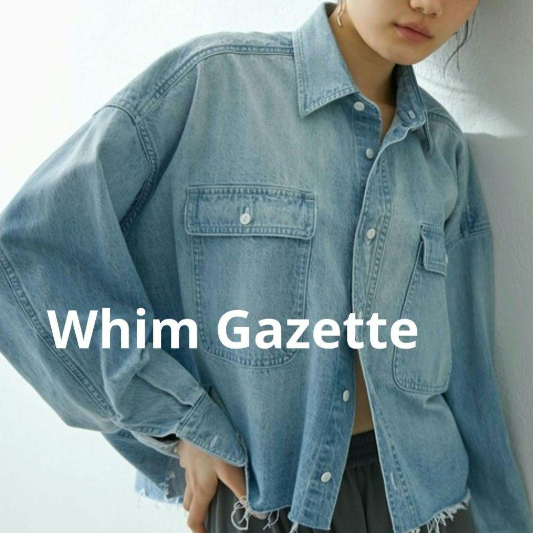 新春初売り特価♡極美品♡ウィムガゼット　デニムシャツ　F　切りっぱなし　フリンジ