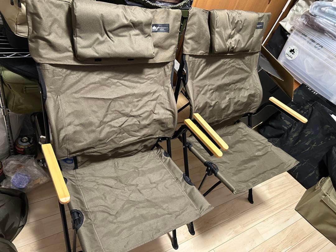 2脚セット　LOGOS グランベーシック カバー付 ハイバックチェア