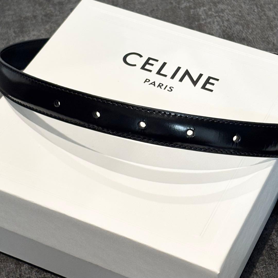 CELINE セリーヌ　スモール トリオンフ ベルト ブラック　70
