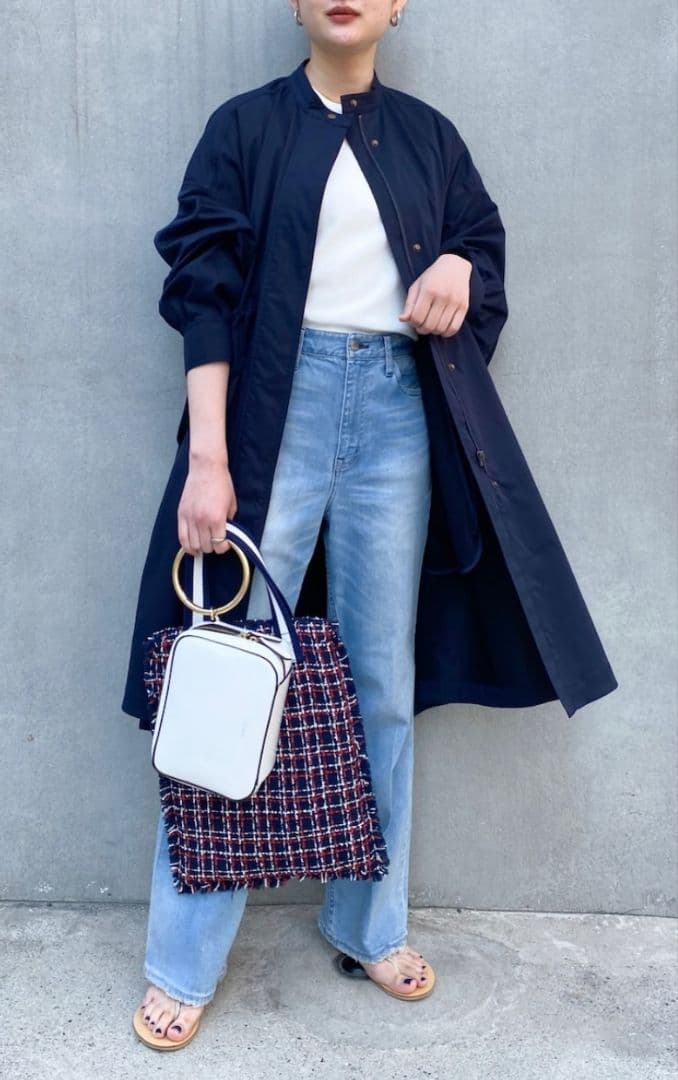 【新品未使用】qualite カリテ★エアーツイルコート★ダークネイビー★36