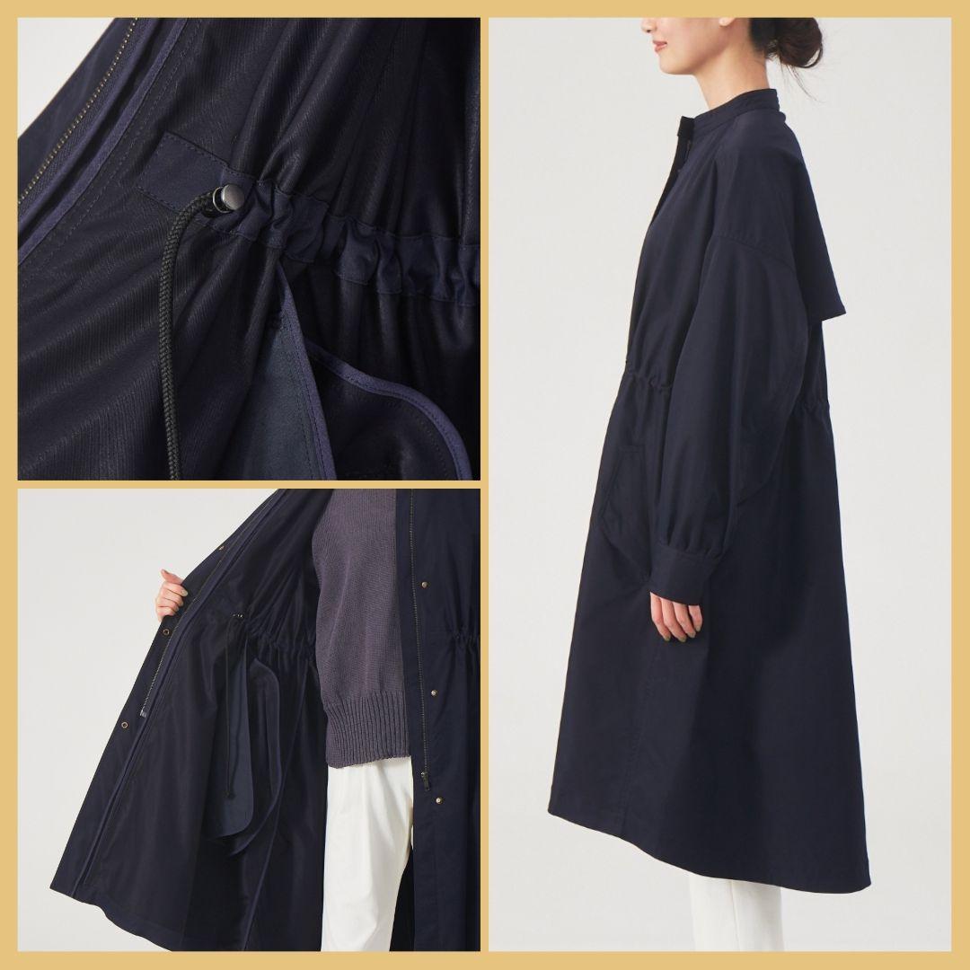 【新品未使用】qualite カリテ★エアーツイルコート★ダークネイビー★36