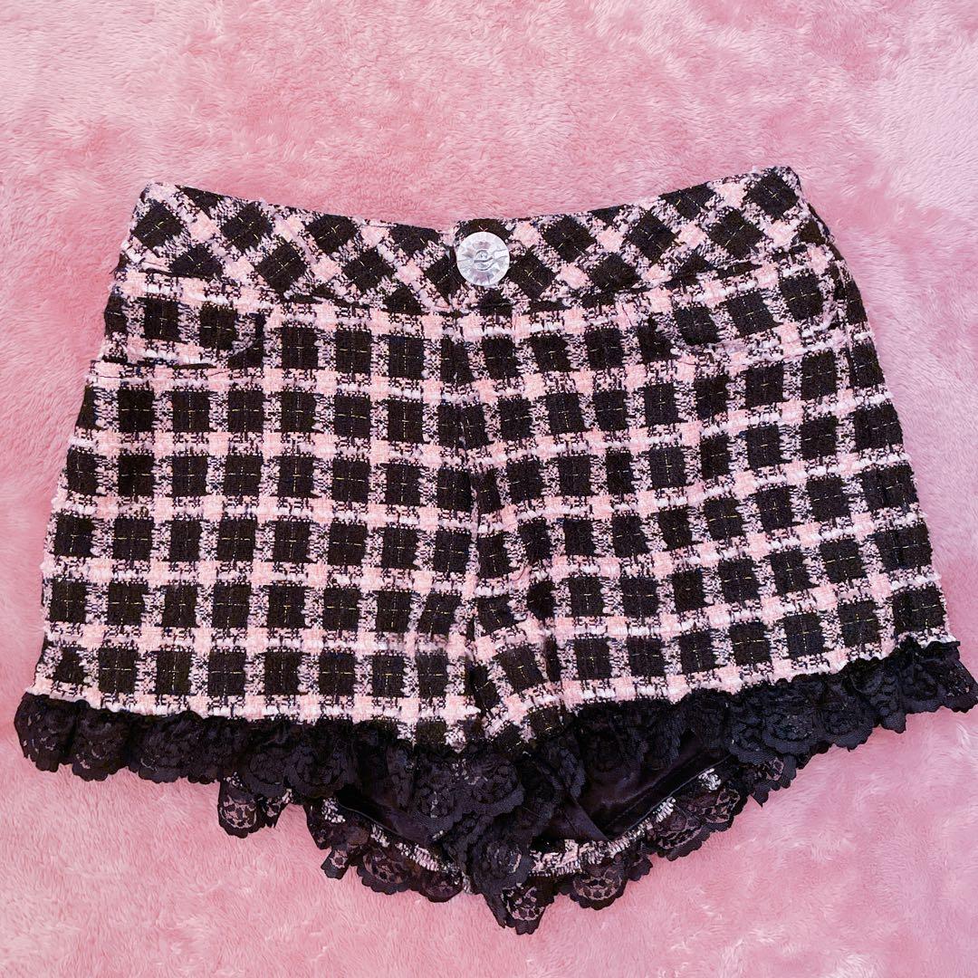 試着のみ マーズ MARS プリメロ ツイードショートパンツ Y2K 平成ギャル