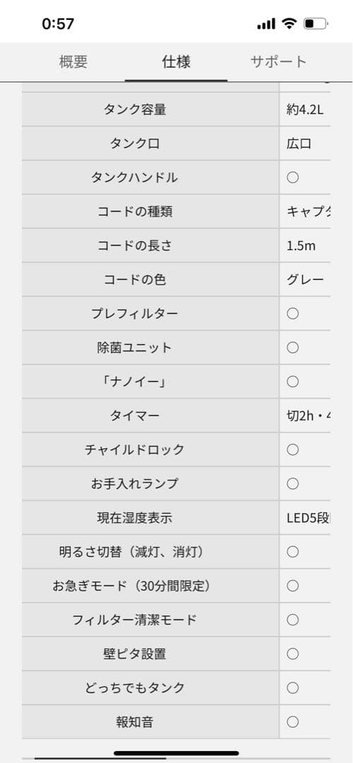 Panasonic FE-KXS07 気化式加湿器 ミスティホワイト