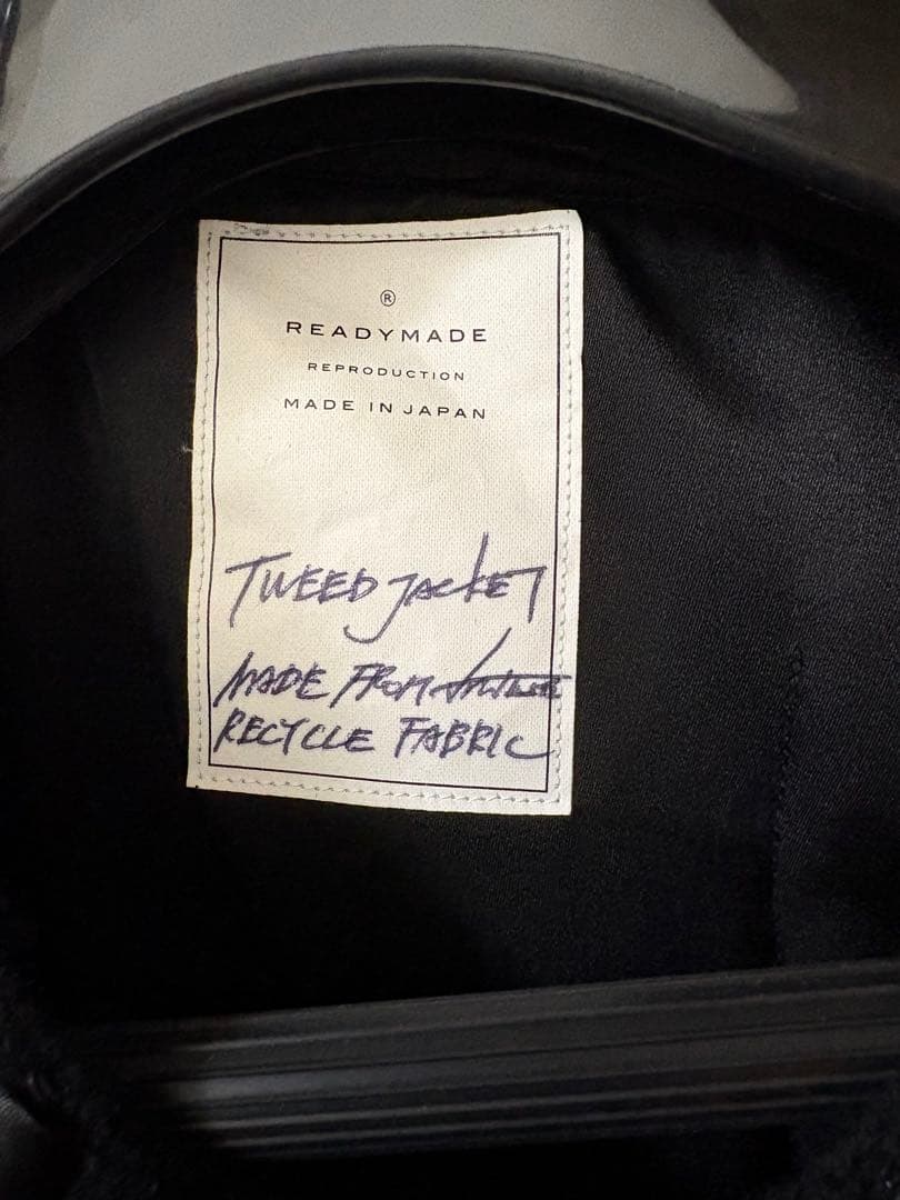 ジャケット・アウター READYMADE TWEED JACKET / BLK