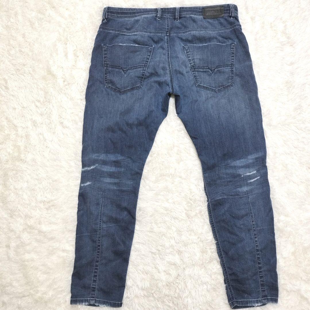 ディーゼル KROOLEY CB-NE ダメージ加工 ジョグジーンズ 36 青