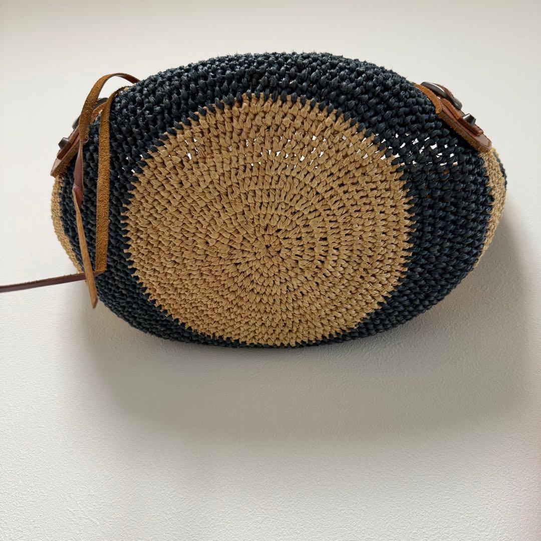 BALENCIAGA バレンシアガ カゴバッグ ボーダー マリン