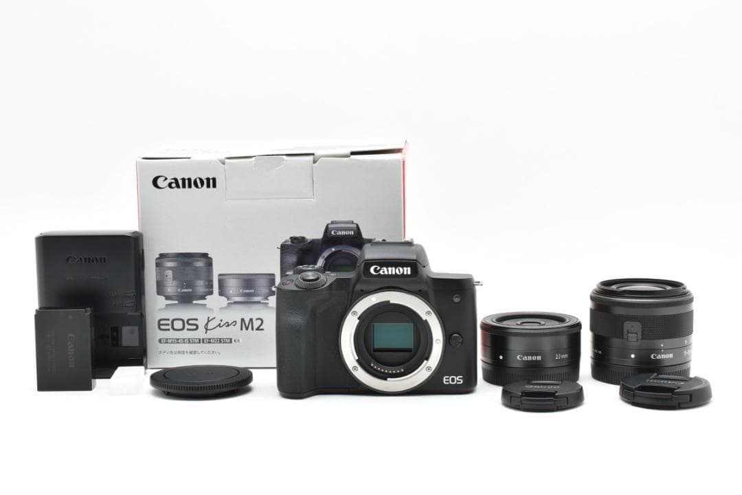 ■ ほぼ新品 ■ キヤノン　Canon EOS Kiss M2ダブルレンズキット