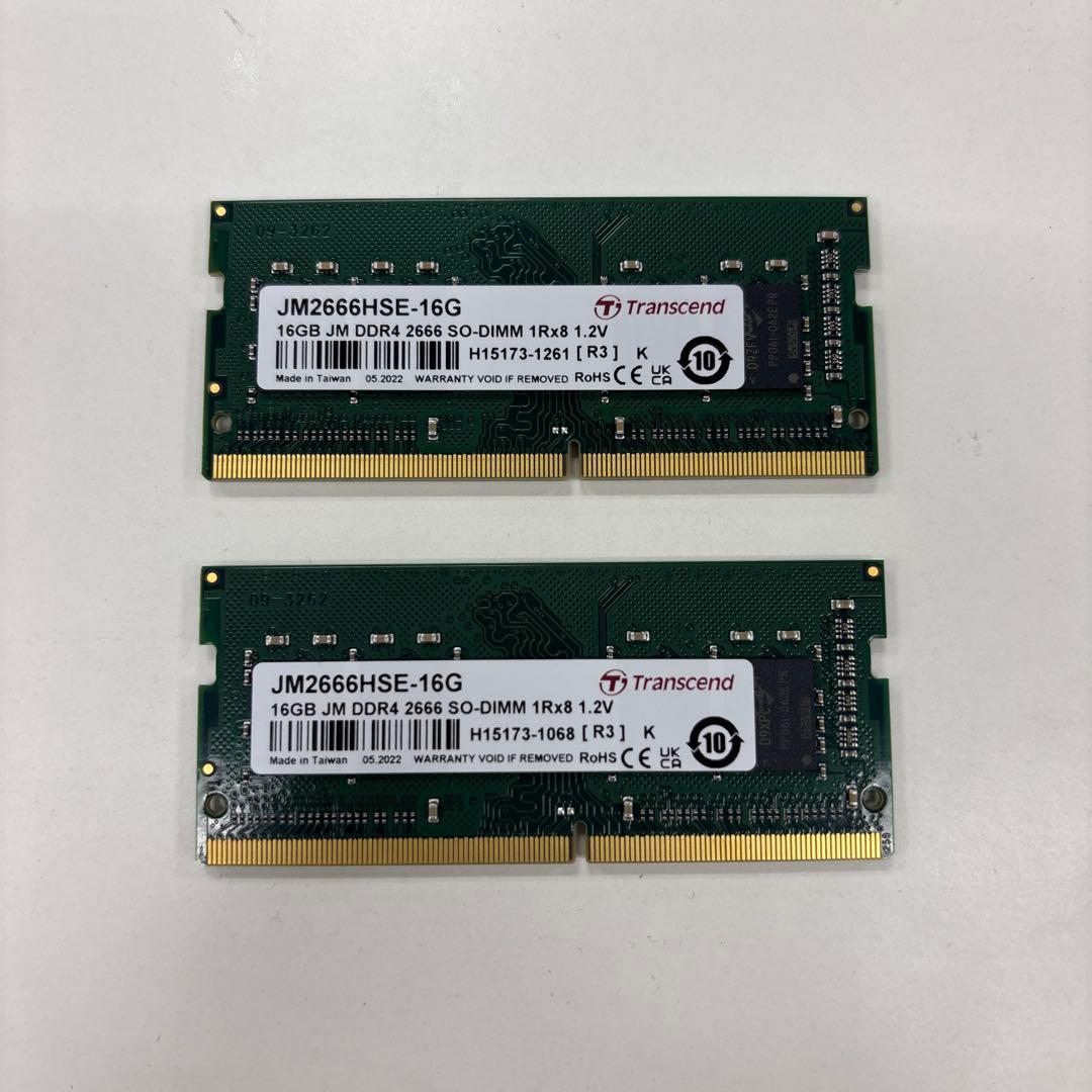 メモリー Transcend 16GB DDR4 2666MHz SO-DIMM