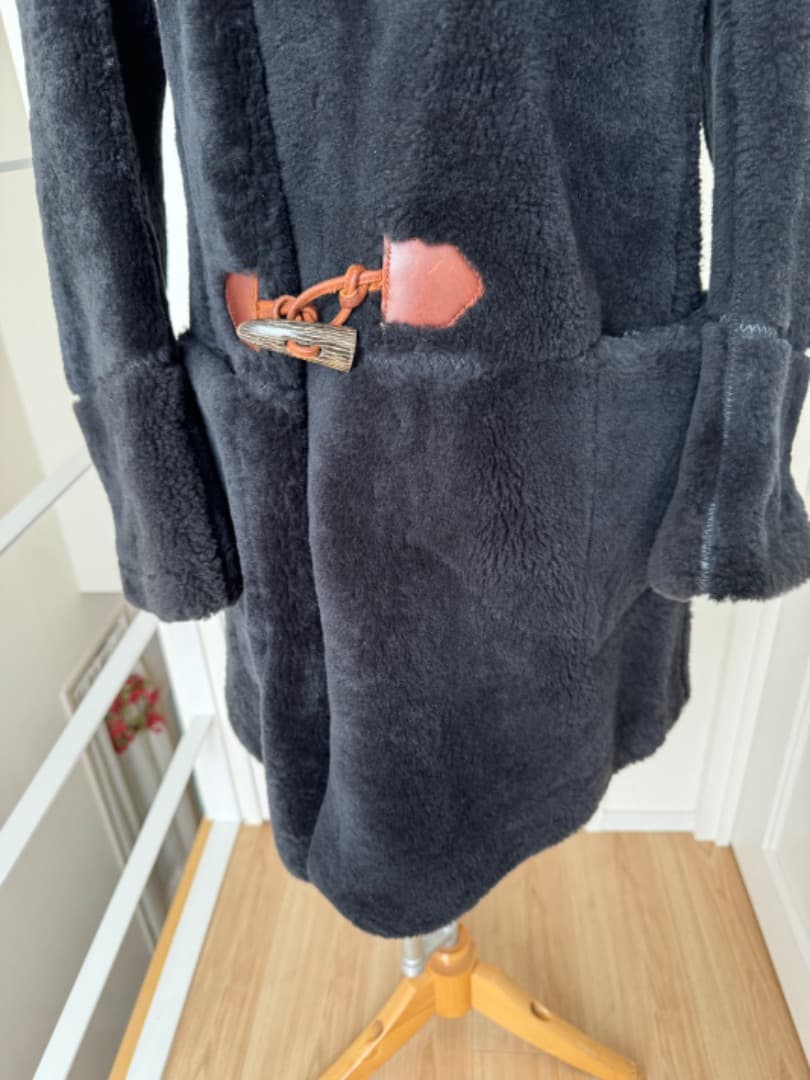 エィス　A メンズ　ムートンダッフルコート　本革