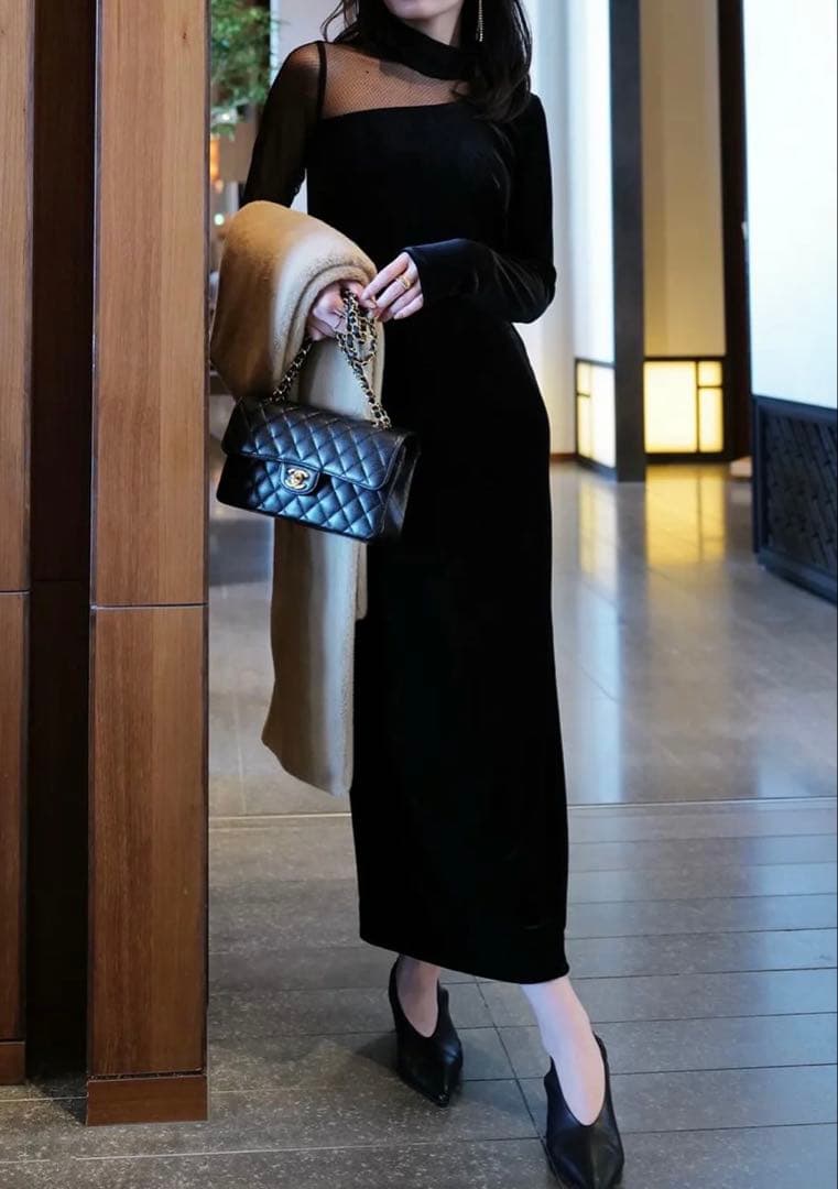 anuans シアーコンビタイトワンピース サイズ2