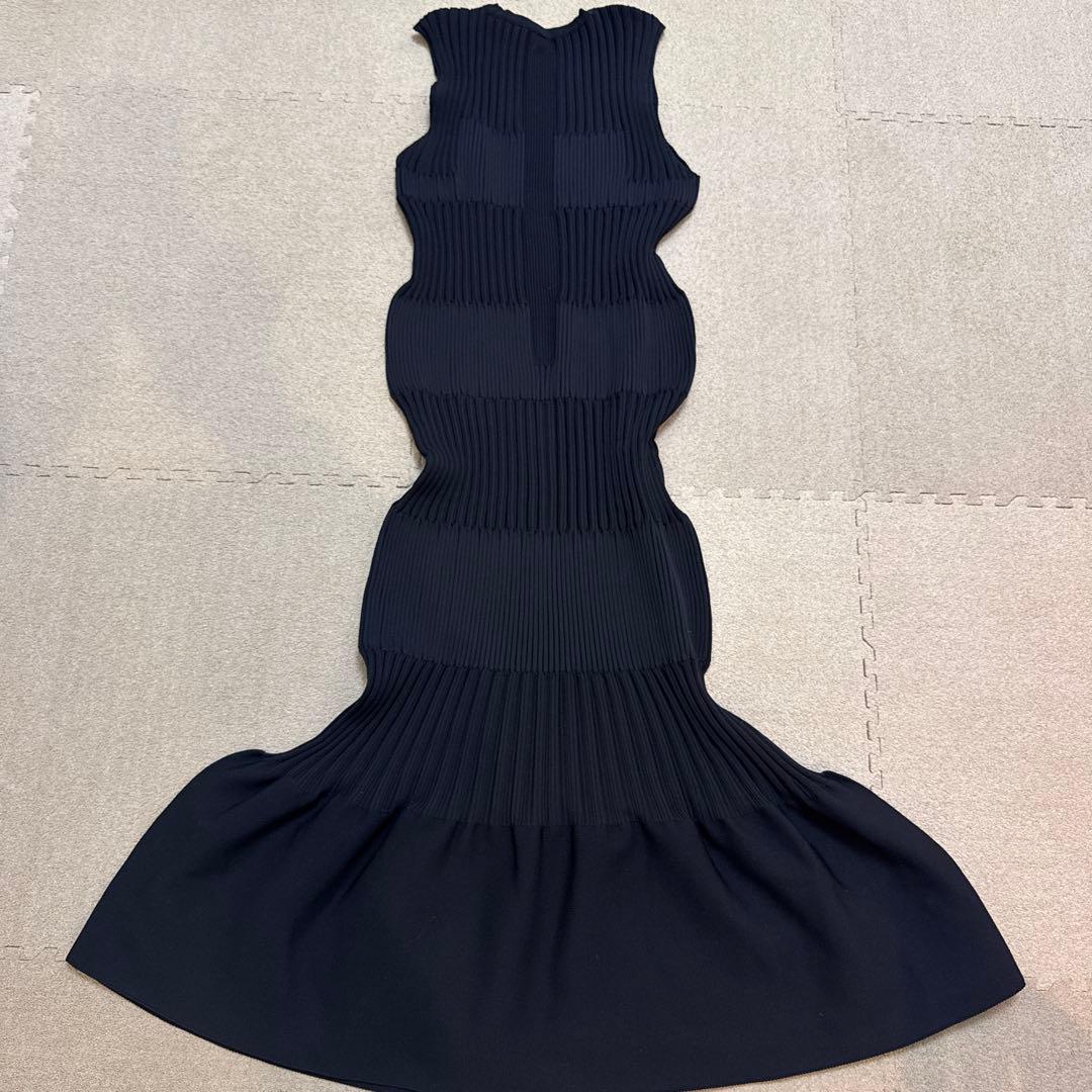 CFCL リブ編みノースリーブワンピース ブラック サイズ1