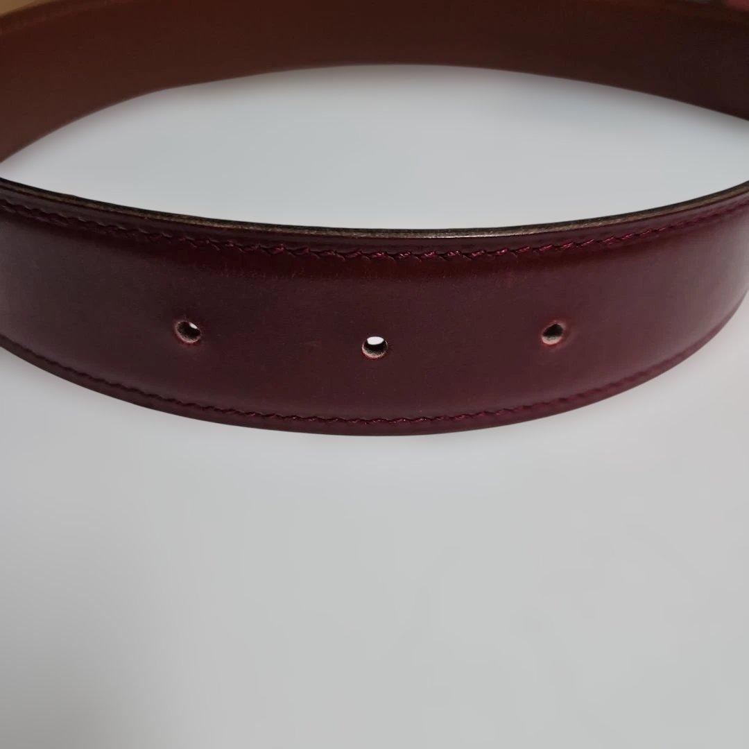 ❤エルメス　H型ゴールドバックル　 リバーシブルベルト75美品❤