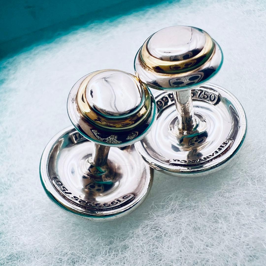 美品　ティファニー　シルバー　18K ヘマタイト　カフス　カフリンクス